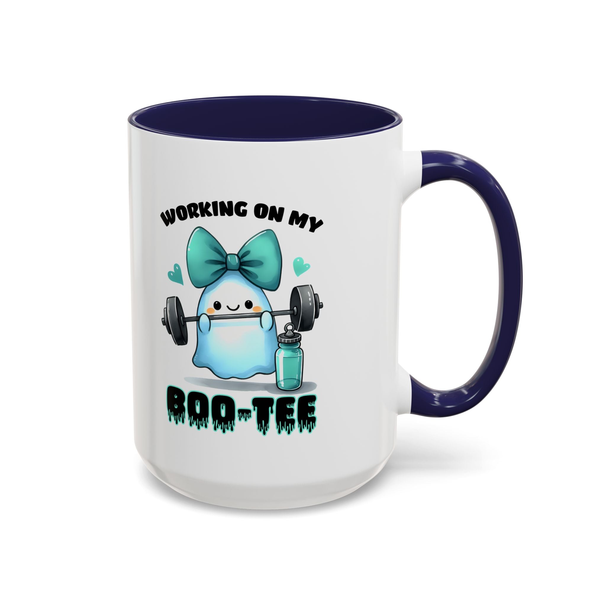 Fitness Motivation Coffee Mug, Workout Gift, Gym Decor, Boo-Tee Lover's Cup, Cute Ghost Mug