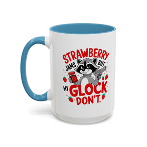 funny raccoon with gun attitude glock