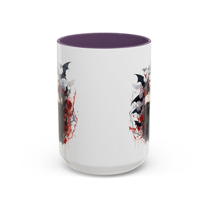 Gothic Coffee Mug, Dark Aesthetic Cup, Halloween Drinkware, Vampire Themed Gift, Horror Mug, Witchy Kitchen Decor