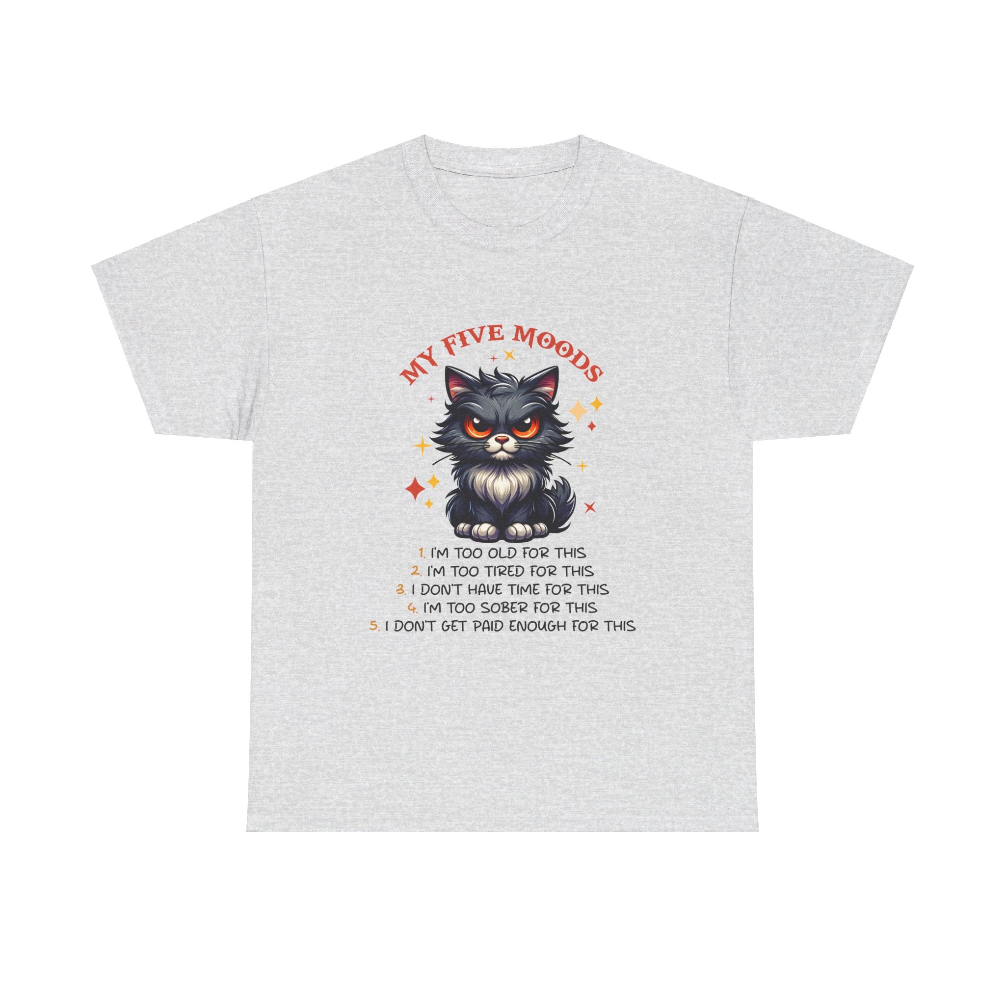 Grumpy cat five moods Unisex Heavy Cotton Tee by the x m world