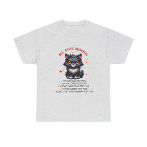 Grumpy cat five moods Unisex Heavy Cotton Tee by the x m world
