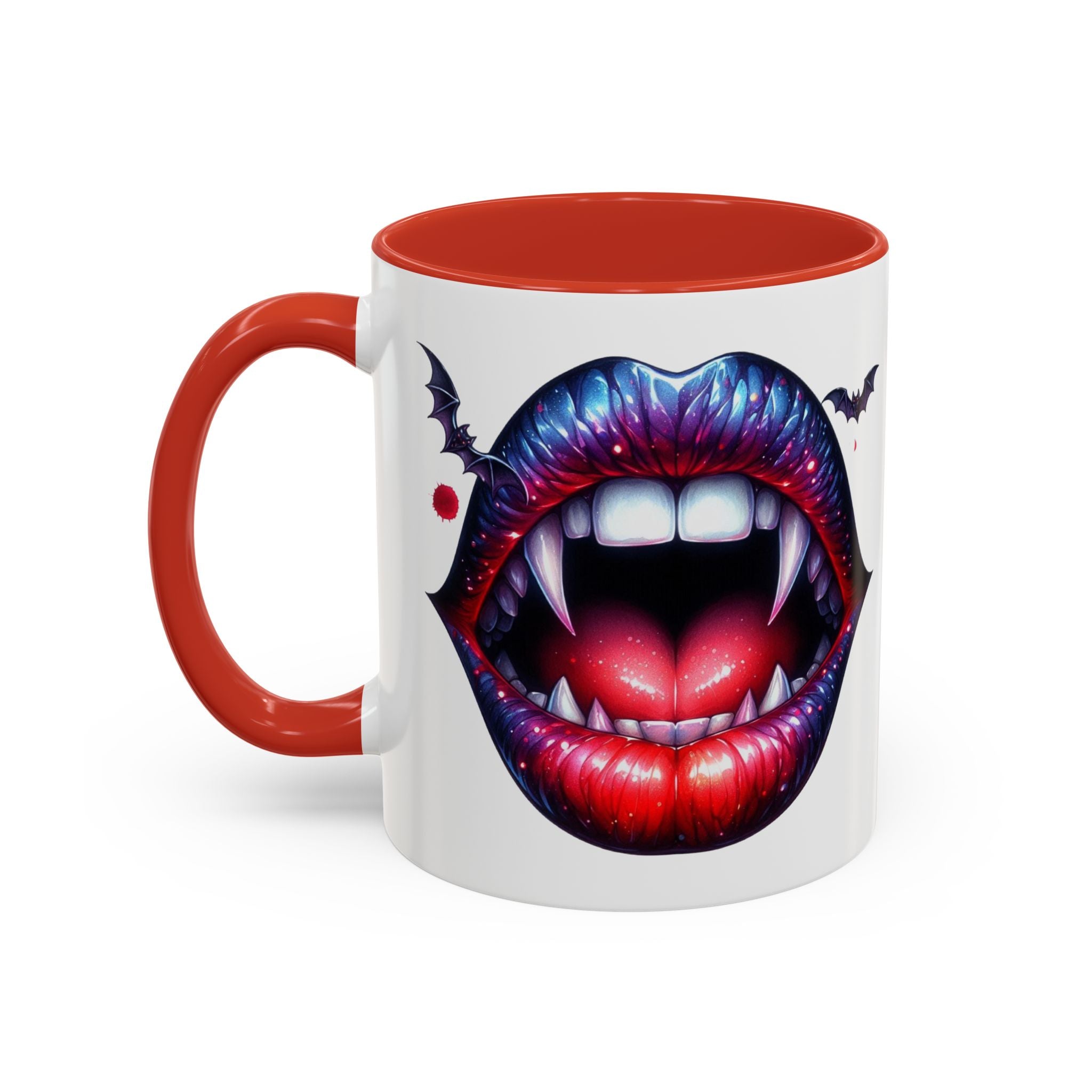 Vampire Lips Coffee Mug, Gothic Drinkware, Halloween Gift, Spooky Kitchen Decor, Vampires, Halloween Party Accessories
