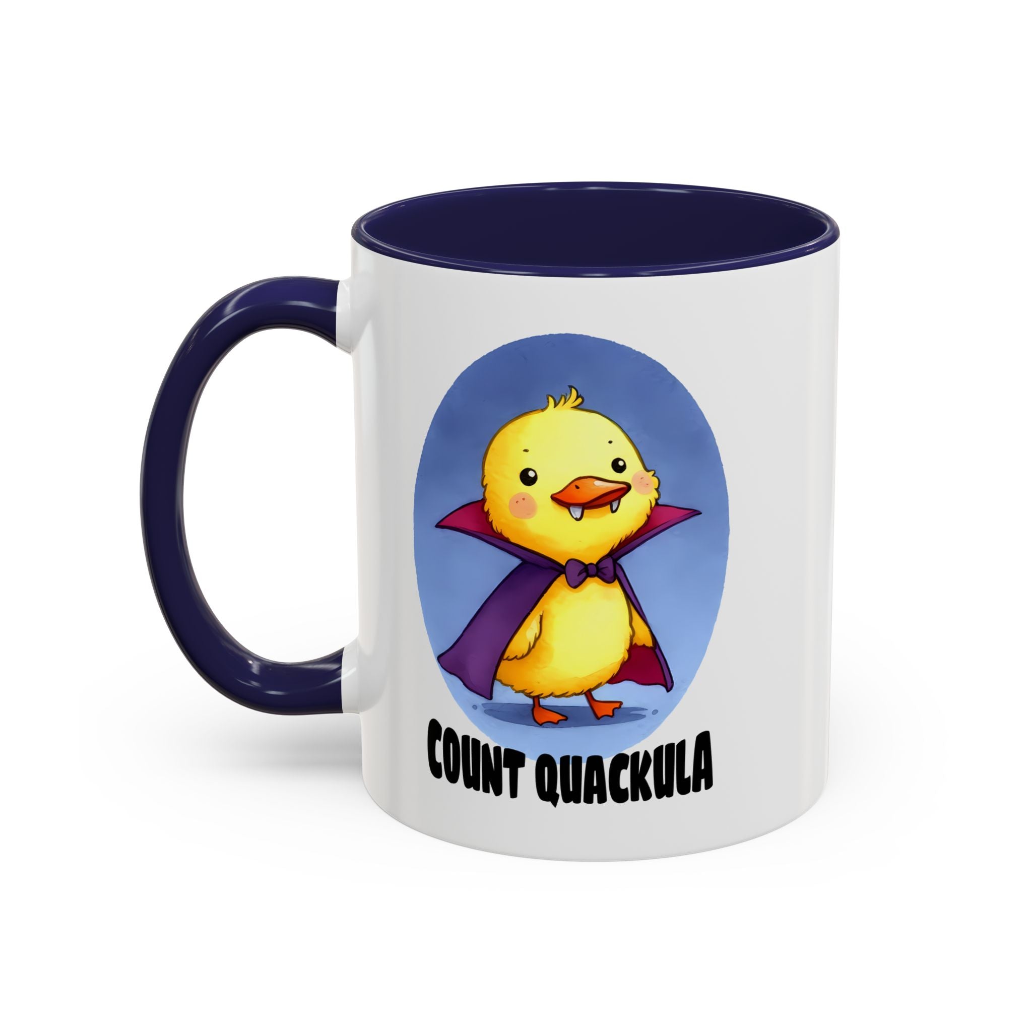 Cute Count Quackula Accent Coffee Mug - Adorable Gift for Coffee Lovers, Halloween Decor, Chick Collectors, Quirky Kitchen