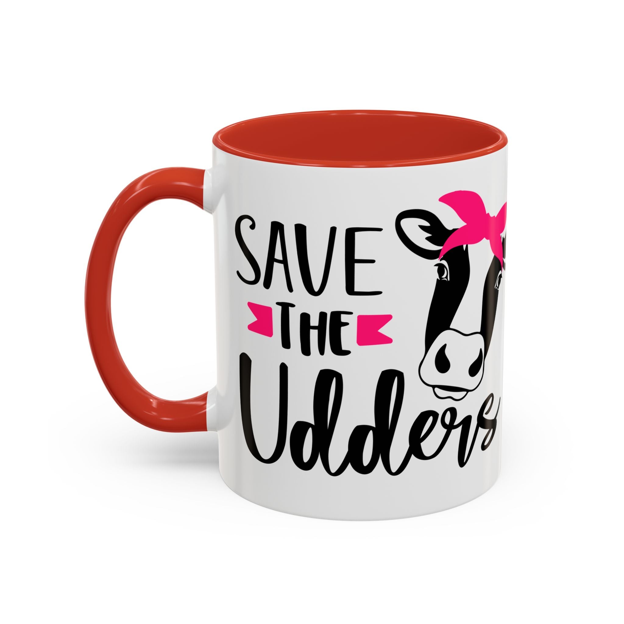 cancer awareness Cute Cow Mug - Save the Utters Coffee Cup, Gift for Animal Lovers,  Mug, Unique Birthday Gift