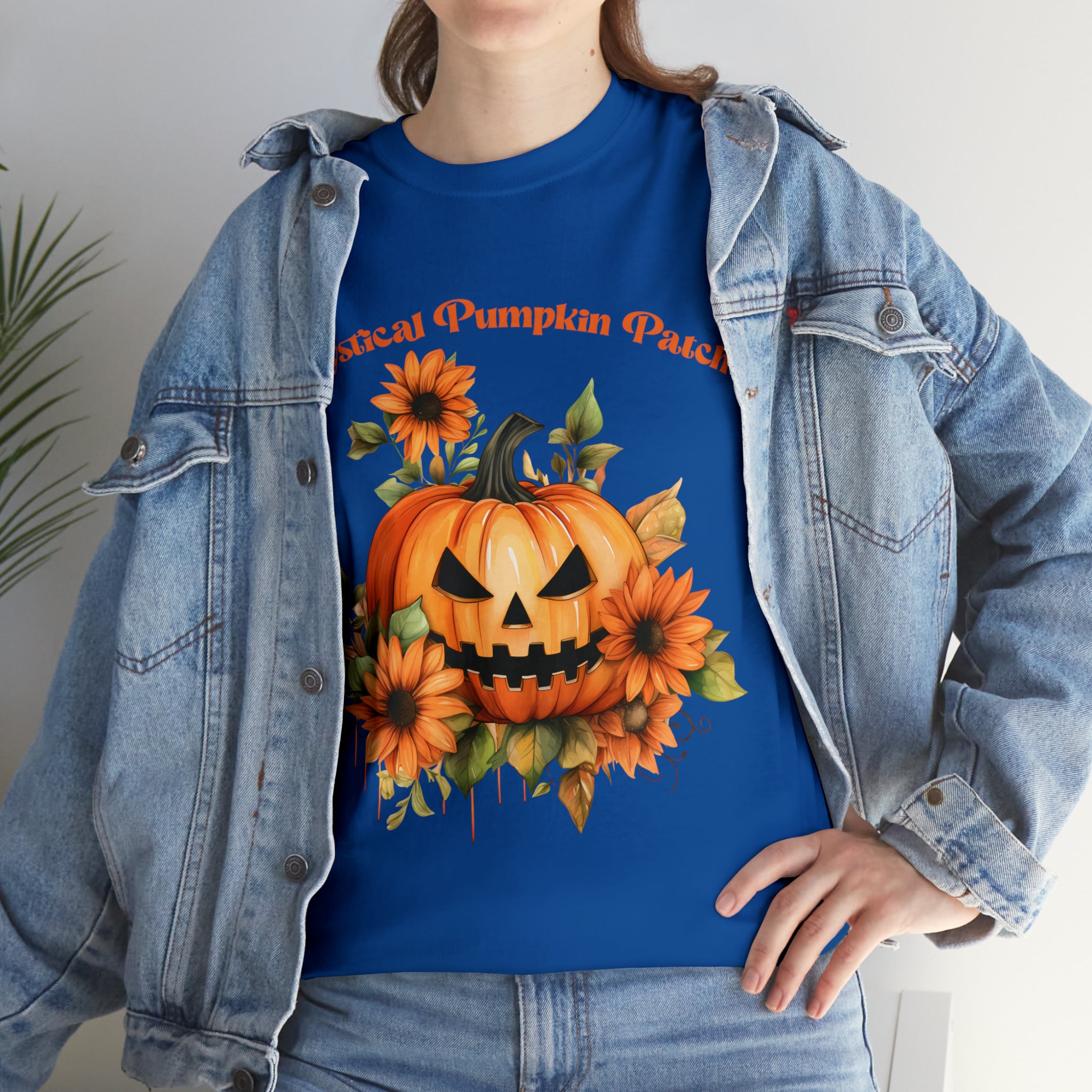 Halloween unisex t shirt mystical pumkin patch fall fun stocking stuffer Unisex Heavy Cotton Tee
