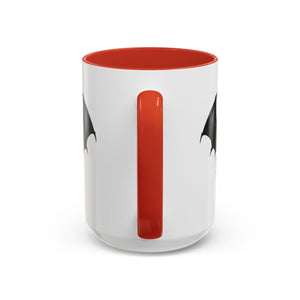 gothic vampire girl with wings horror art Accent Coffee Mug (11, 15oz) vamp14