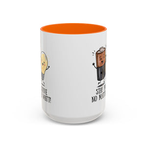 Stay Positive Accent Coffee Mug - 11oz & 15oz - Cute Light Bulb & Battery Design