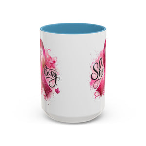 Empowering Pink Ribbon Coffee Mug - Gift for Survivors, Breast Cancer Awareness, Motivational Mug, Inspirational Drinkware, Self-Care Gift