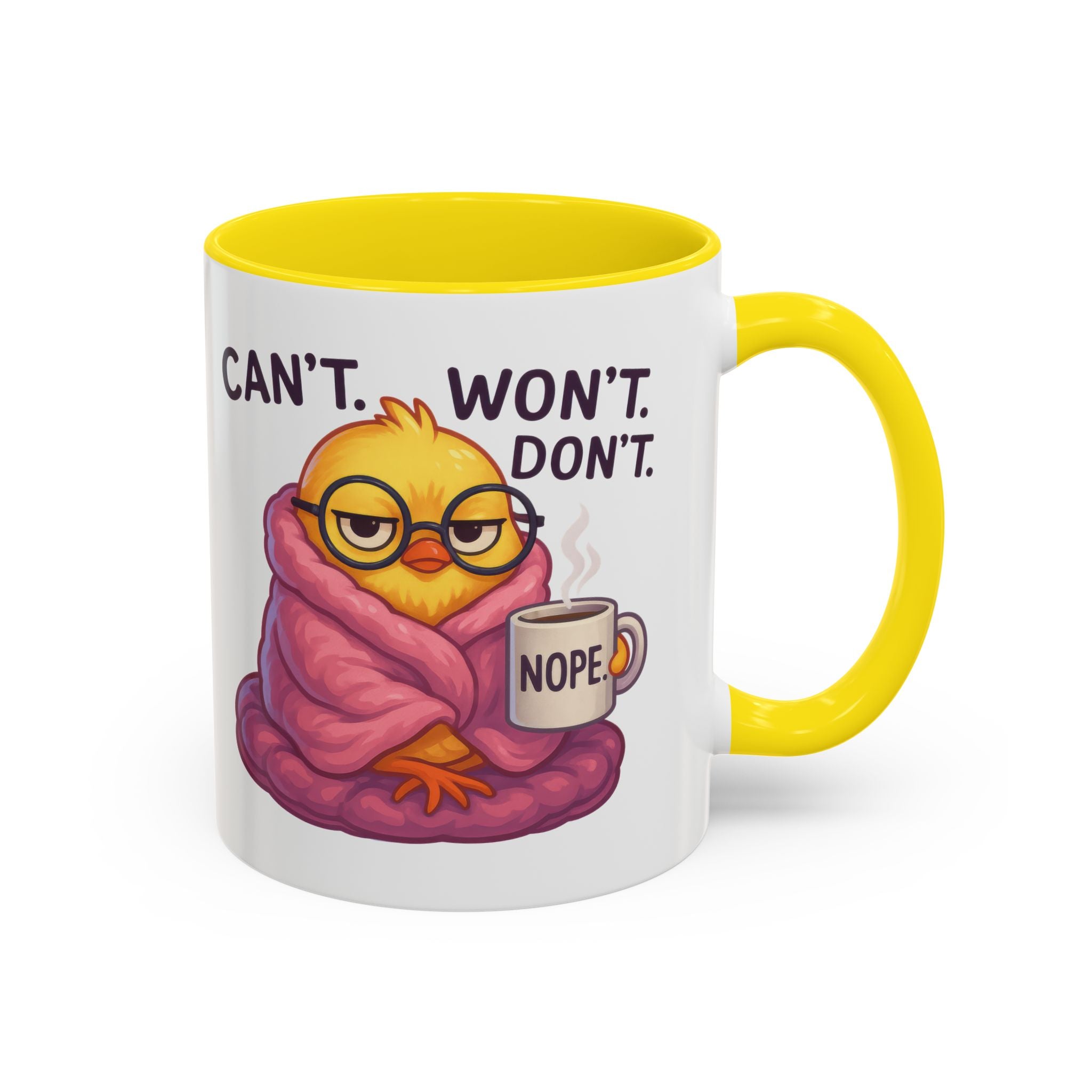 Cozy Cartoon Coffee Mug - Perfect for Lazy Days, Gifts for Friends, Cute Coffee Cups, Inspirational Morning Mug, Funny Beverage Container