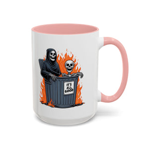 Funny Grim Reaper Coffee Mug - Perfect for Halloween, Gift for Friends, Quirky Kitchen Decor, Novelty Drinkware