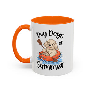 Dog Days of Summer Coffee Mug, Cute Dog Mug, Pet Lover Gift, Summer Vibes, Beach Decor, Fun Pet Cup, Canoeing Dog Design