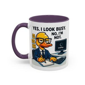 Funny Office Mug, Quirky Coffee Cup, Duck Humor Mug, Gift for Coworkers, Cute Desk Mug