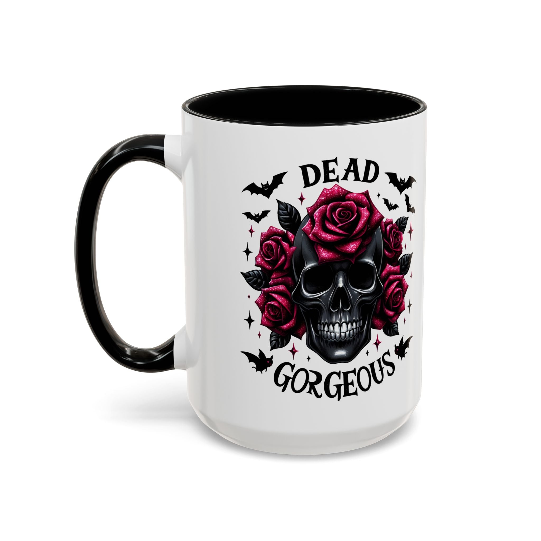 Gothic Skull Coffee Mug - Dead Gorgeous Design halloween horror art goth