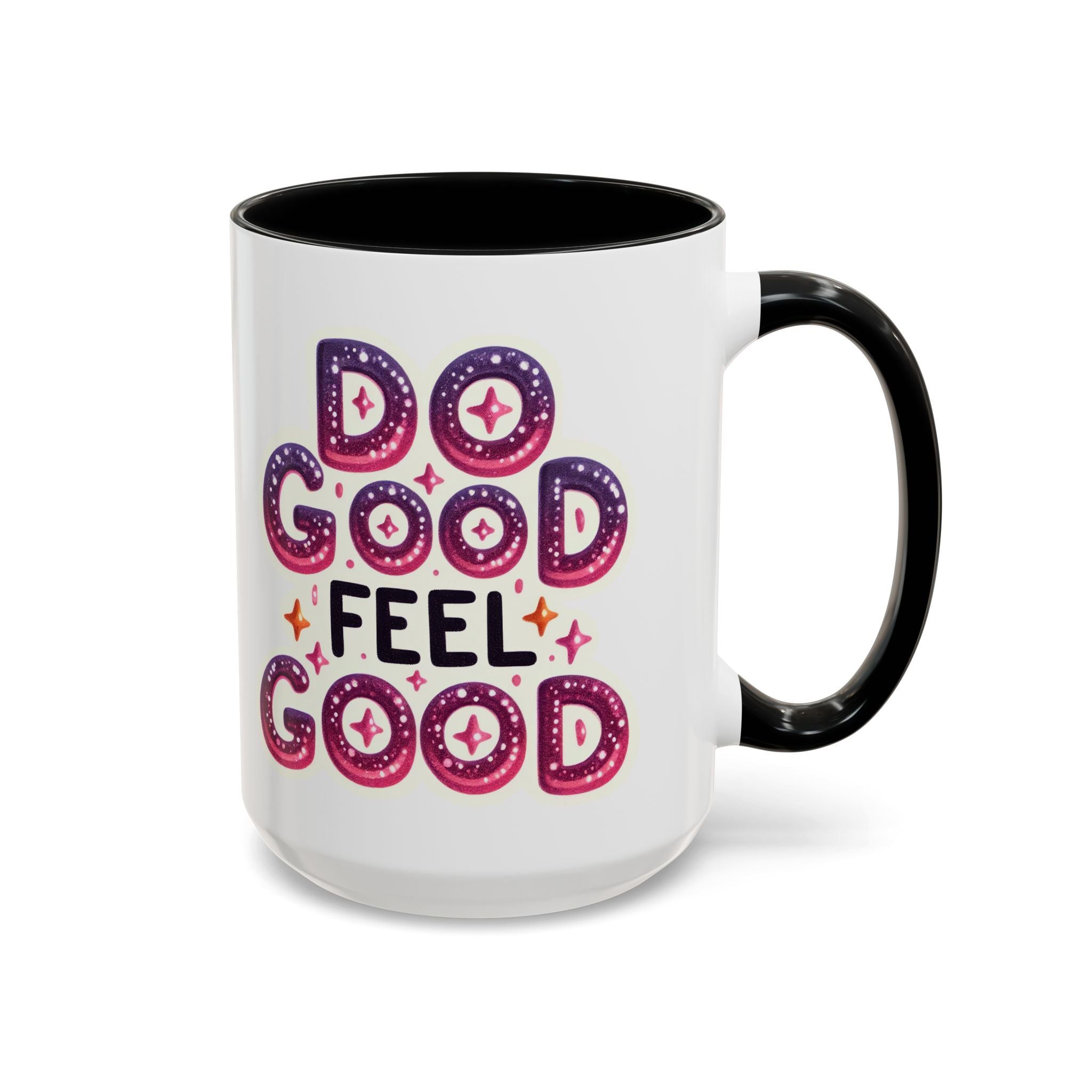 Do Good Feel Good Accent Coffee Mug — Positive Message 11/15oz