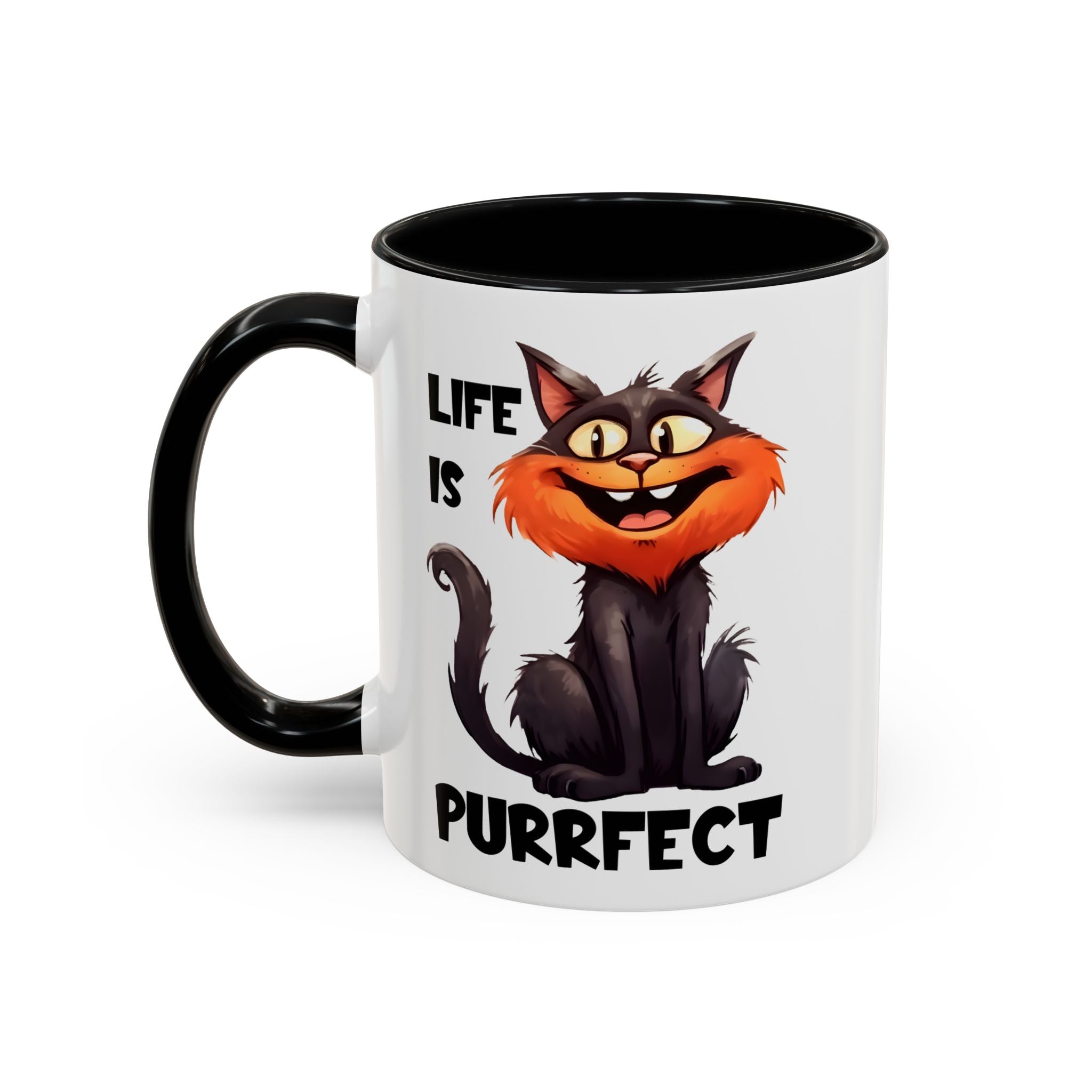 Purrfect Cat Accent Coffee Mug, Cat Lover Gift, Funny Drinkware, Cute Kitchen Accessory, Pet Owner Mug, Unique Gift Idea