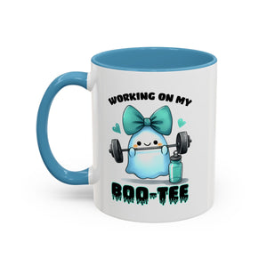 Fitness Motivation Coffee Mug, Workout Gift, Gym Decor, Boo-Tee Lover's Cup, Cute Ghost Mug