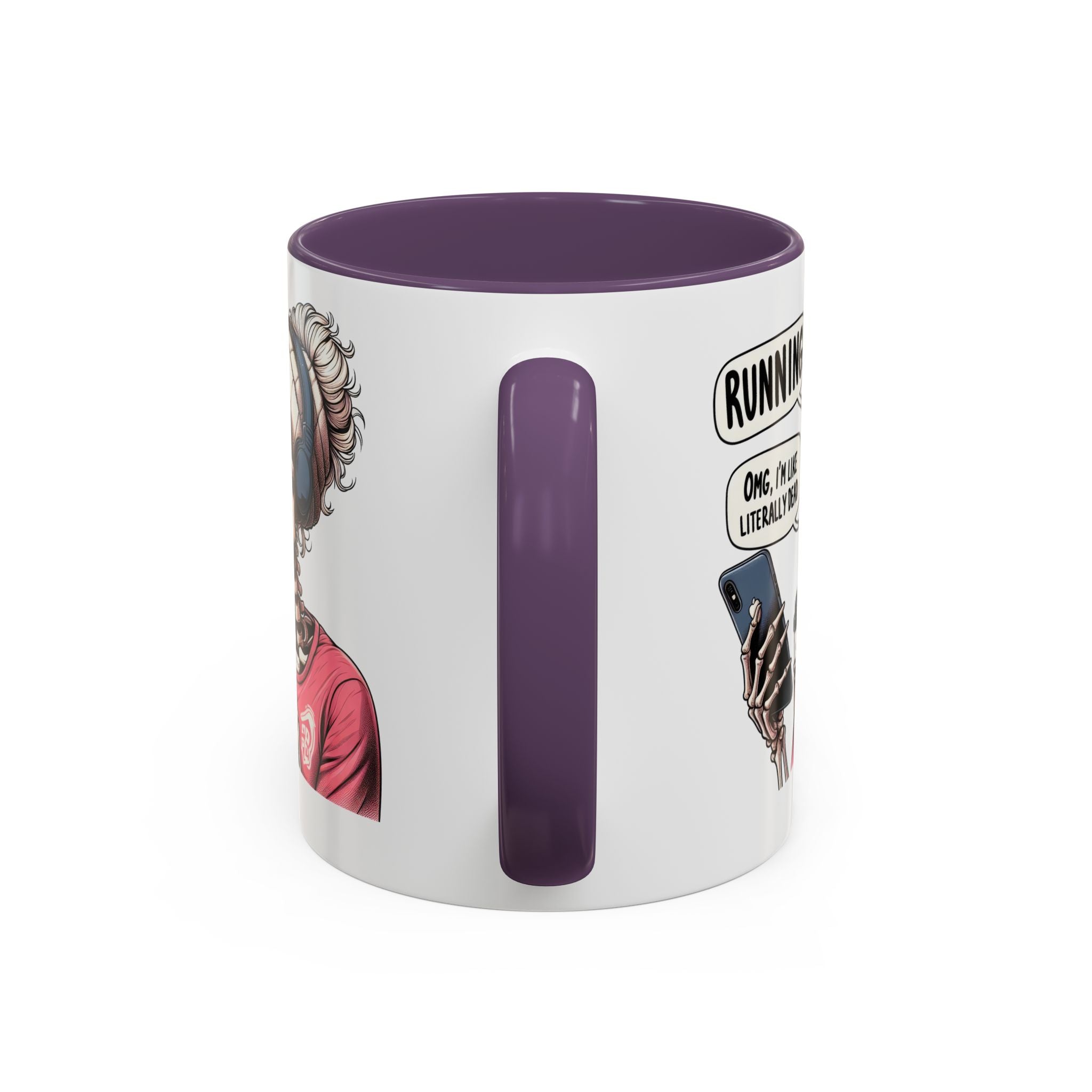 Running Skeleton Coffee Mug - Perfect for Fitness Lovers, Halloween Decor, Gift for Runners, Funny Tea Cup, Workout Enthusiast