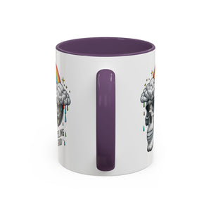 Skull Rainbow Coffee Mug, Unique Gift for Coffee Lovers, Halloween Decor, Daily Motivation Mug, Fun Skull Design