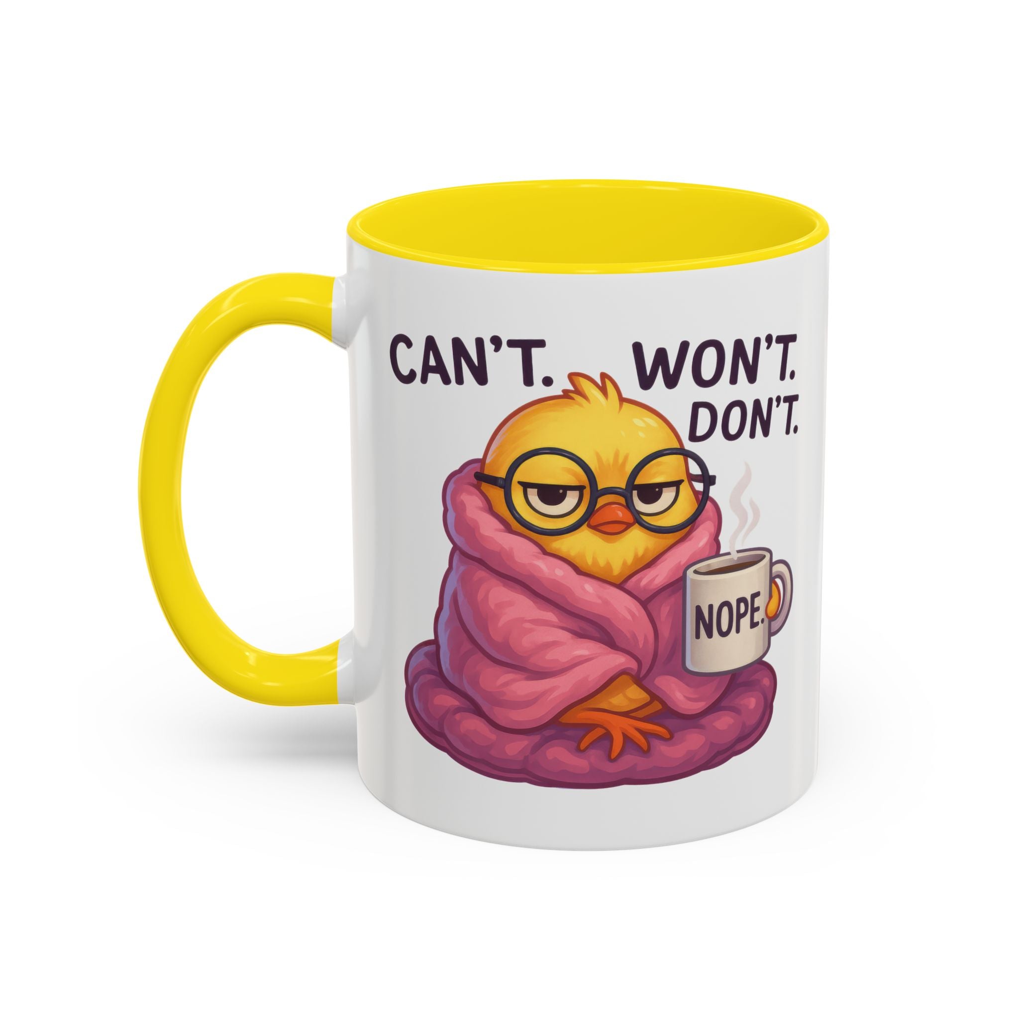 Cozy Cartoon Coffee Mug - Perfect for Lazy Days, Gifts for Friends, Cute Coffee Cups, Inspirational Morning Mug, Funny Beverage Container