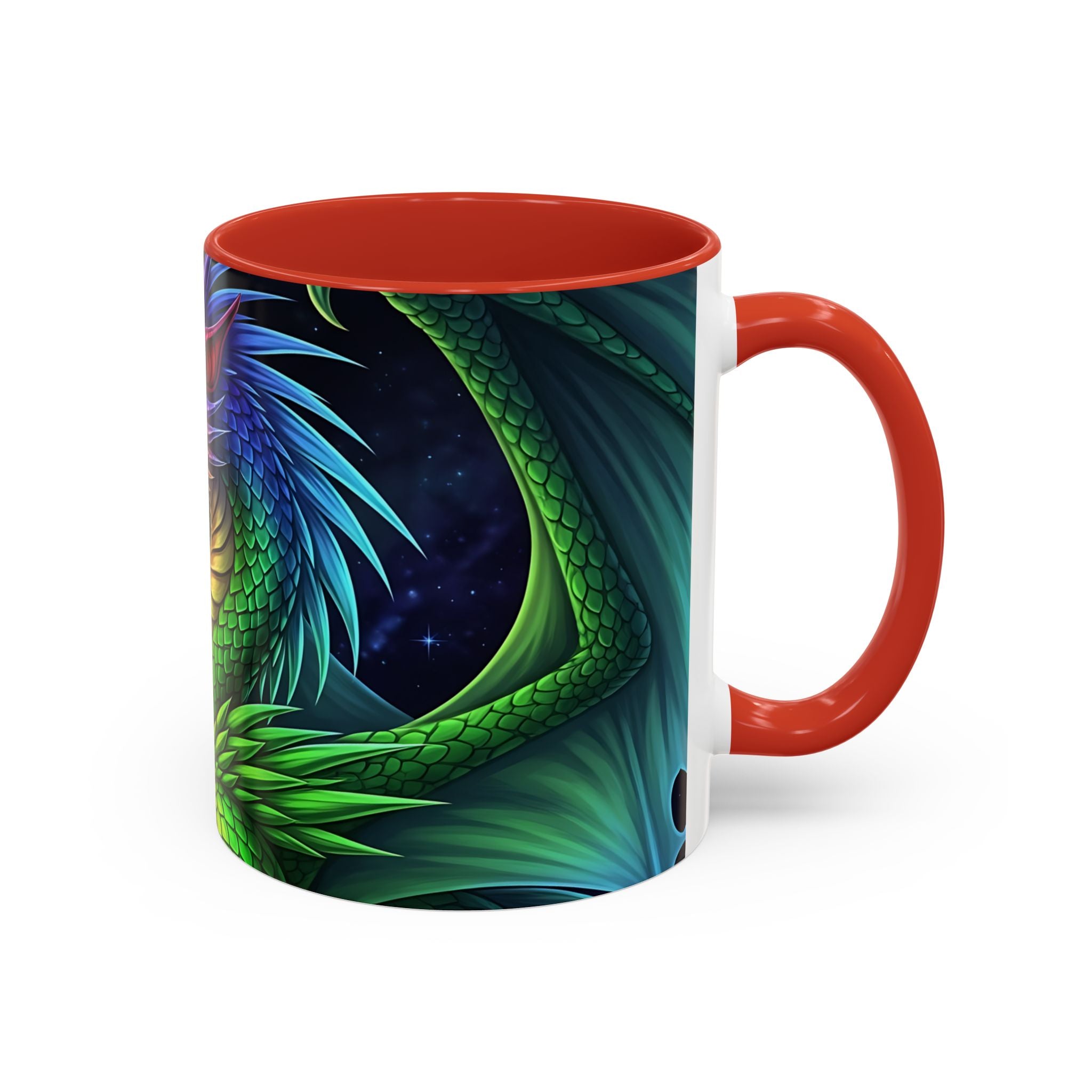 green  Dragon Accent Coffee Mug - 11 & 15oz Fantasy Drinkware