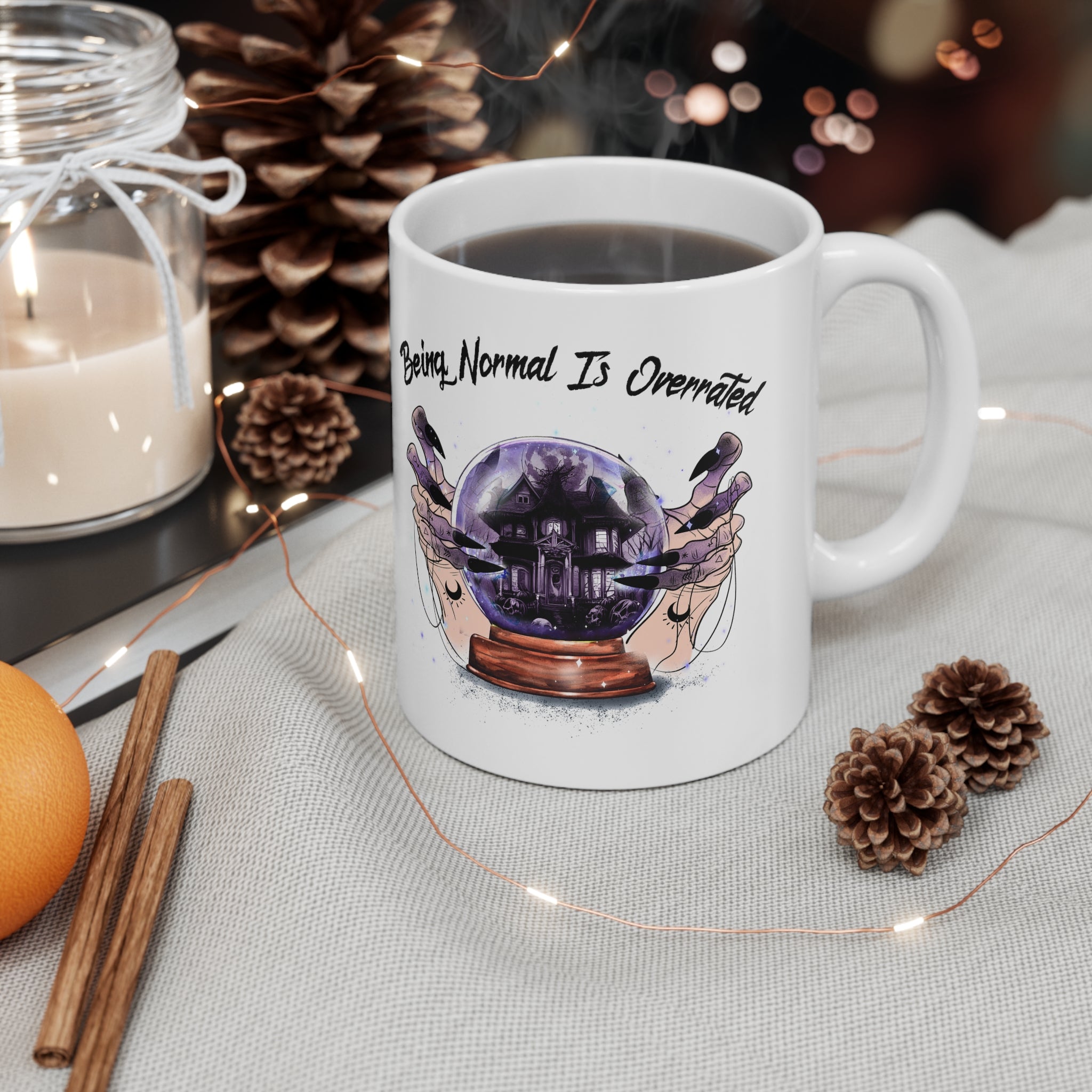 Halloween coffee mug normal is overrated Ceramic Mug 11oz gift for her mom grandma great stocking stuffer