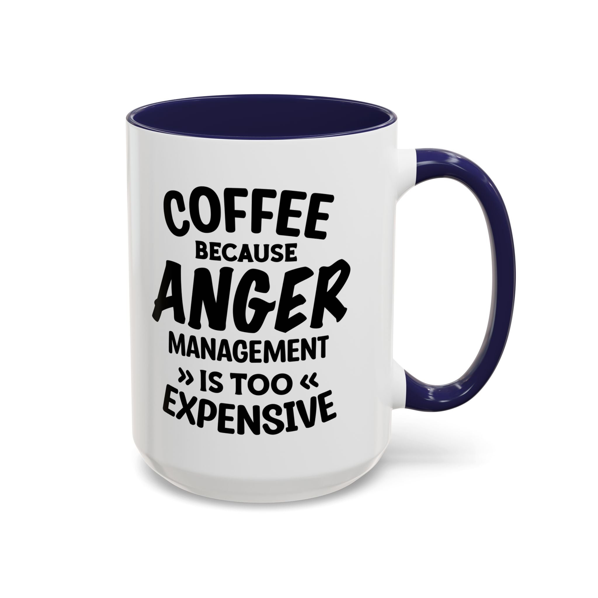 Funny Anger Management Coffee Mug, Gift for Coffee Lovers, Stress Relief, Black Accent, Humorous Cup for Friends, Office Humor, Funny Gifts