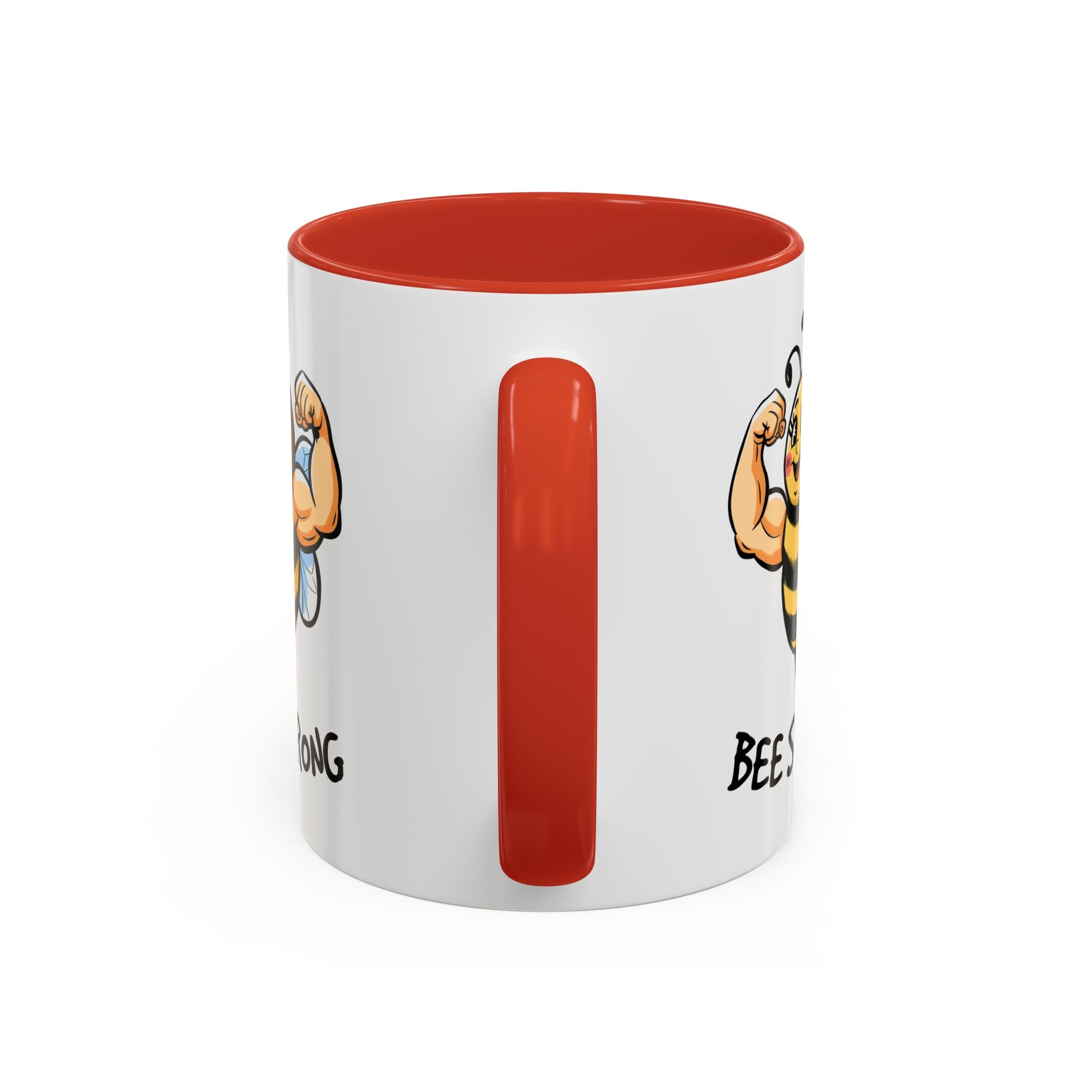 Bee Strong Accent Coffee Mug - Motivational Mug for Strength and mental health