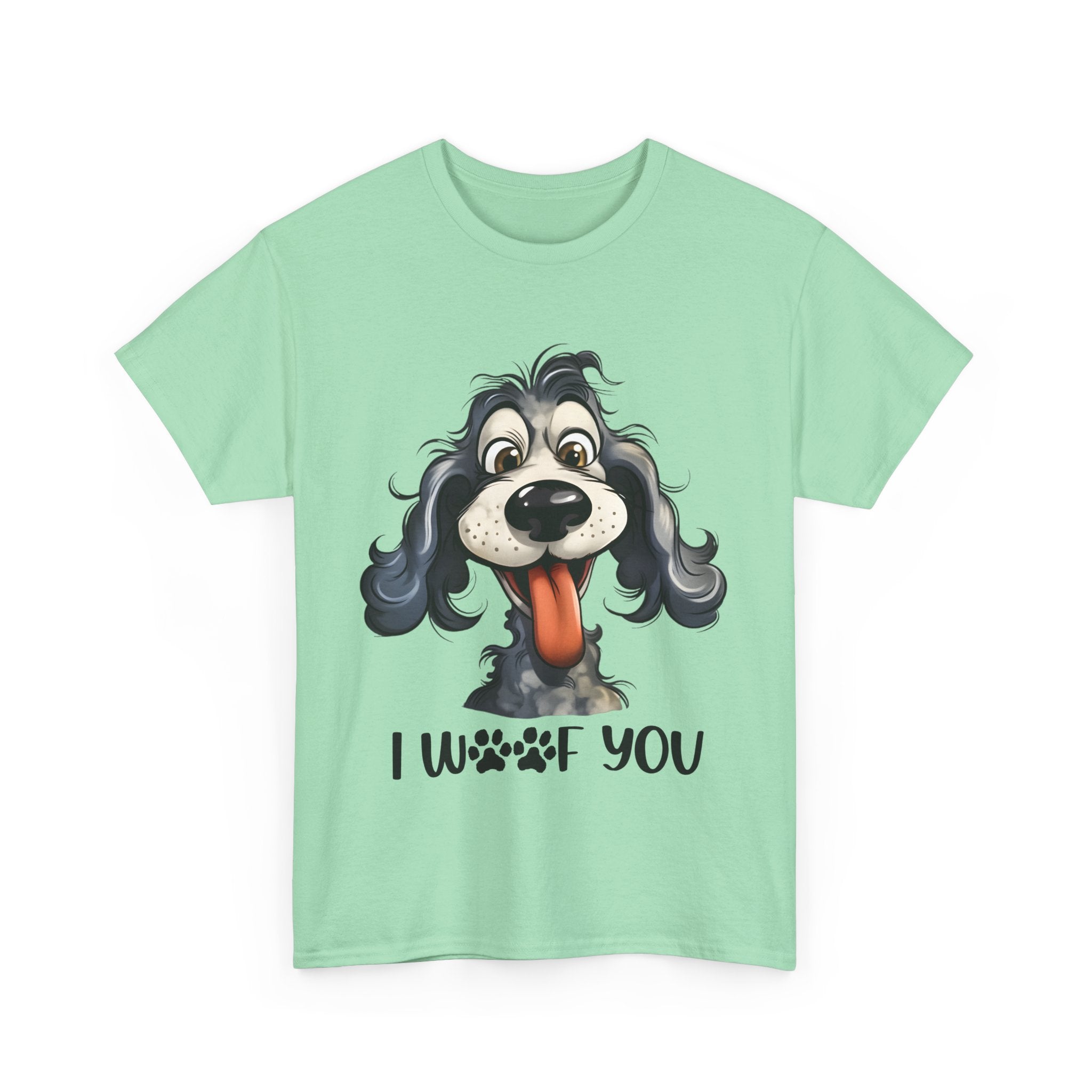 Cute Dog Lover Tee | I WOOF You T-Shirt, Pet Lover Gift, Dog Mom Shirt, Casual Wear, Anniversary Gift