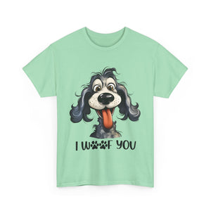 Cute Dog Lover Tee | I WOOF You T-Shirt, Pet Lover Gift, Dog Mom Shirt, Casual Wear, Anniversary Gift