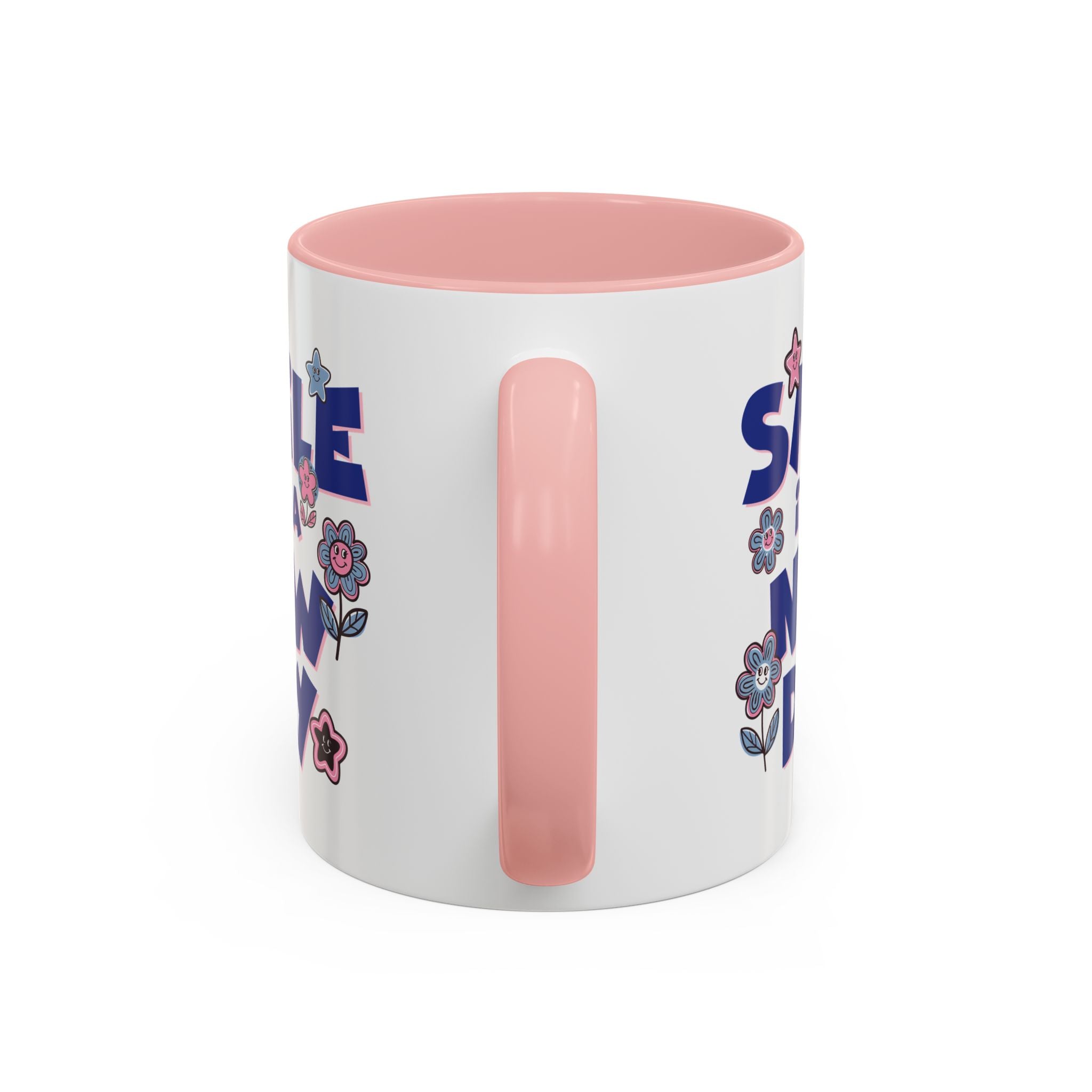 Inspirational Flower Design Coffee Mug - "Smile It's a New Day" - Perfect Gift for Coffee Lovers