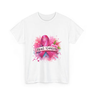 Breast Cancer Awareness Tee, Heal Cancer Cotton Shirt, Unisex Supportive T-Shirt, Gift for Survivor, Pink Ribbon Shirt