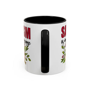 Sarcasm Floral Accent Coffee Mug - 11oz & 15oz funny