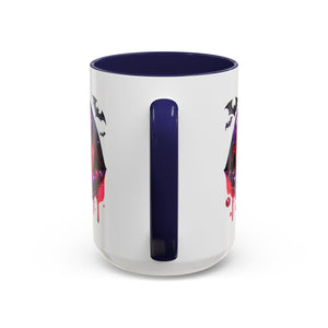 Gothic Vampire Coffee Mug, Halloween Mug, Dark Aesthetic, bats, Spooky Home Decor, Unique Coffee Cup