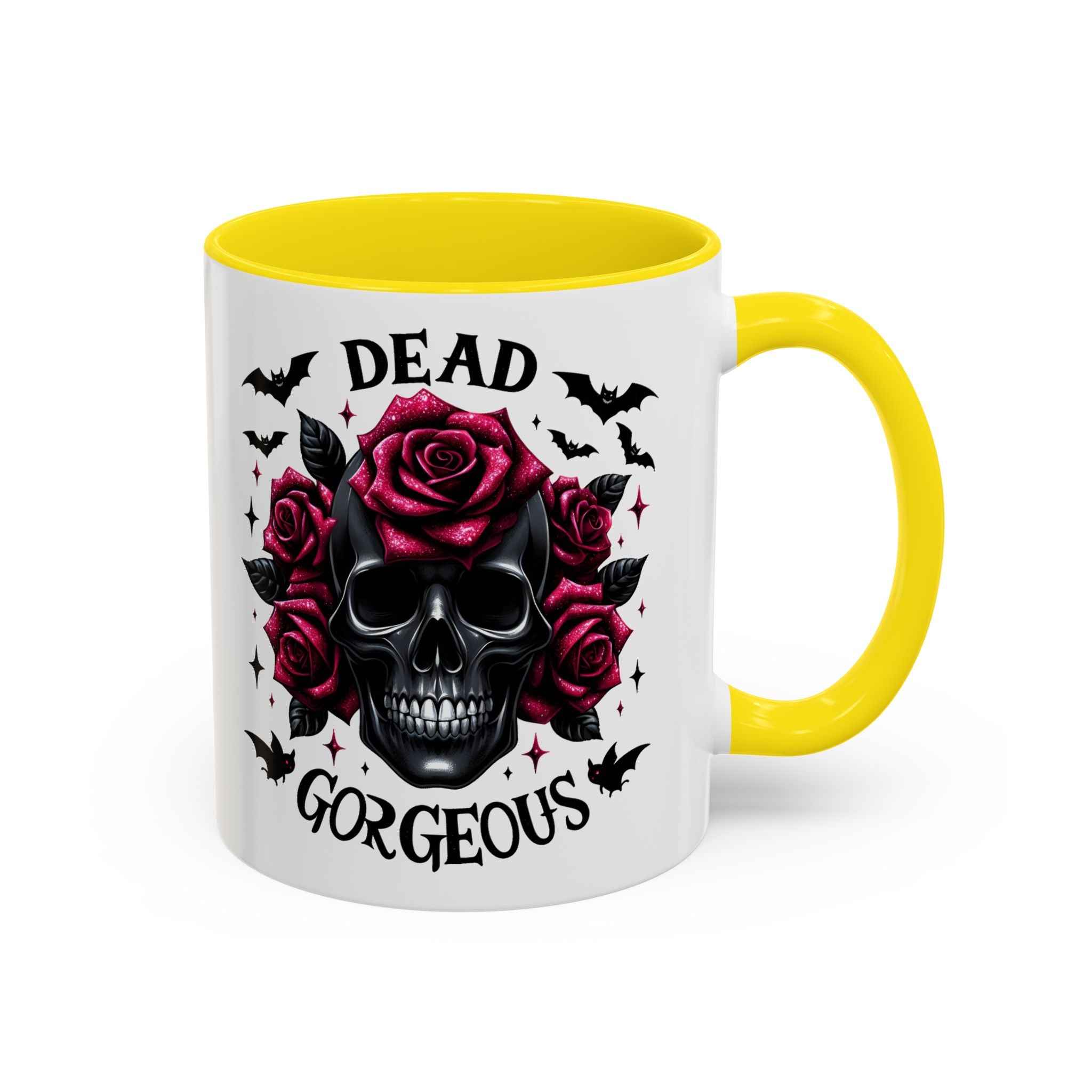 Gothic Skull Coffee Mug - Dead Gorgeous Design halloween horror art goth