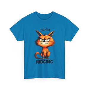 Unisex Cat Judgment Tee, Funny Cat Shirt, Gift for Cat Lovers, Pet Humor Tee, Cute Cat Graphic Tee, Animal T-Shirt