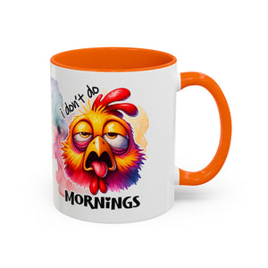 Funny Morning Coffee Mug, Humor Mug, Gift for Coffee Lovers, Sleepy Chicken Mug, Cute Drinkware, Holiday Present