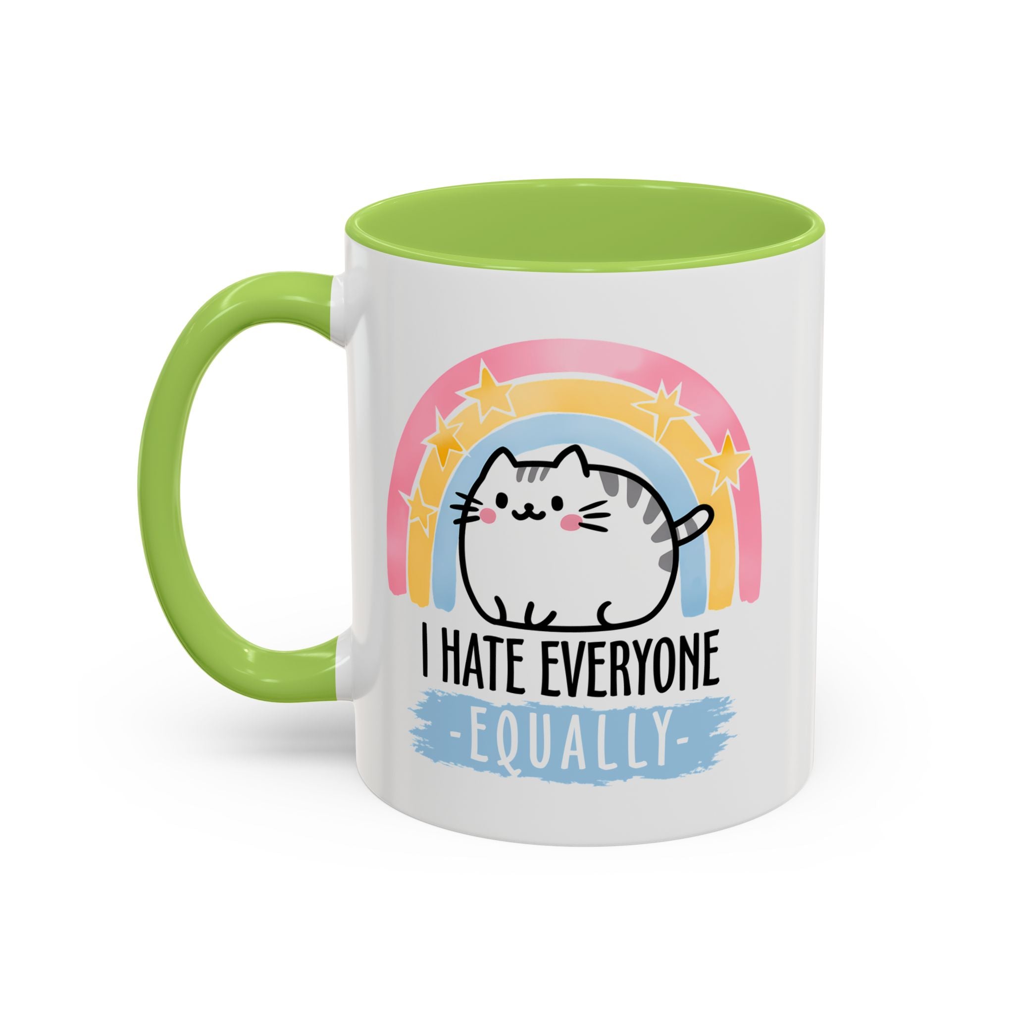 Funny Cat Coffee Mug – I Hate Everyone Equally