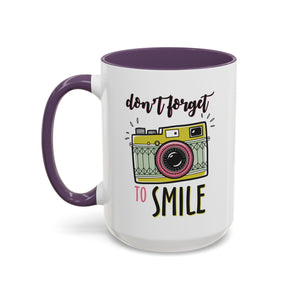 Inspirational Coffee Mug - 'Don't Forget to Smile' mental health