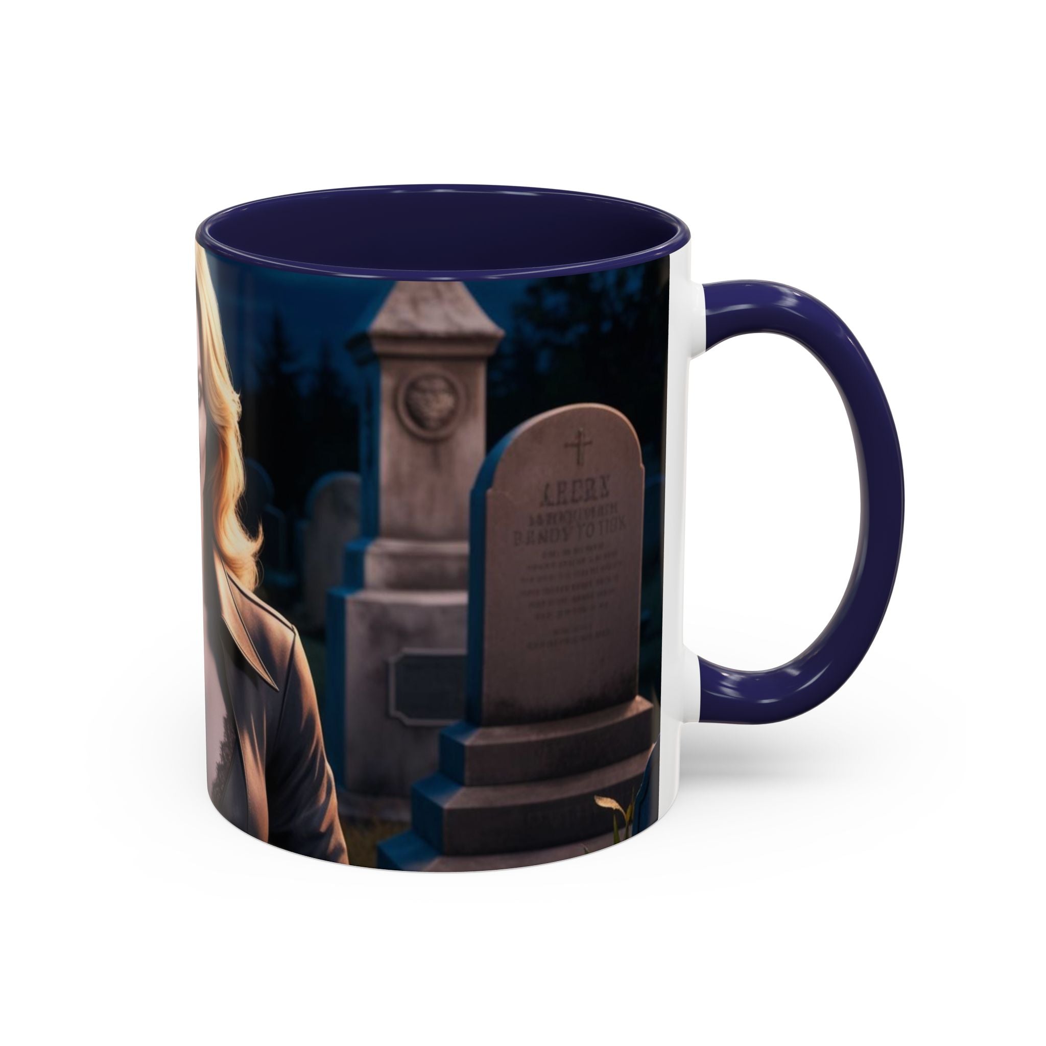 Vampire Beauty Coffee Mug – Gothic Graveyard Accent Mug fantasy horror