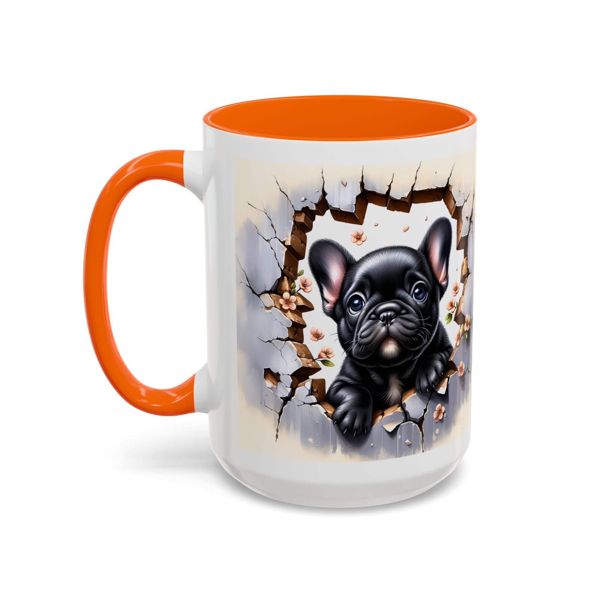 Cute French Bulldog Accent Coffee Mug, Pet Lover Gift, Dog Lover Mug, Home Office Coffee Cup, Unique Animal Print Mug