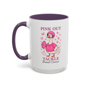 Breast Cancer Awareness Coffee Mug, Pink Out Tackle Duck Design, Supportive Gift for Fighters & Survivors, Cheerful Office Decor, [...]