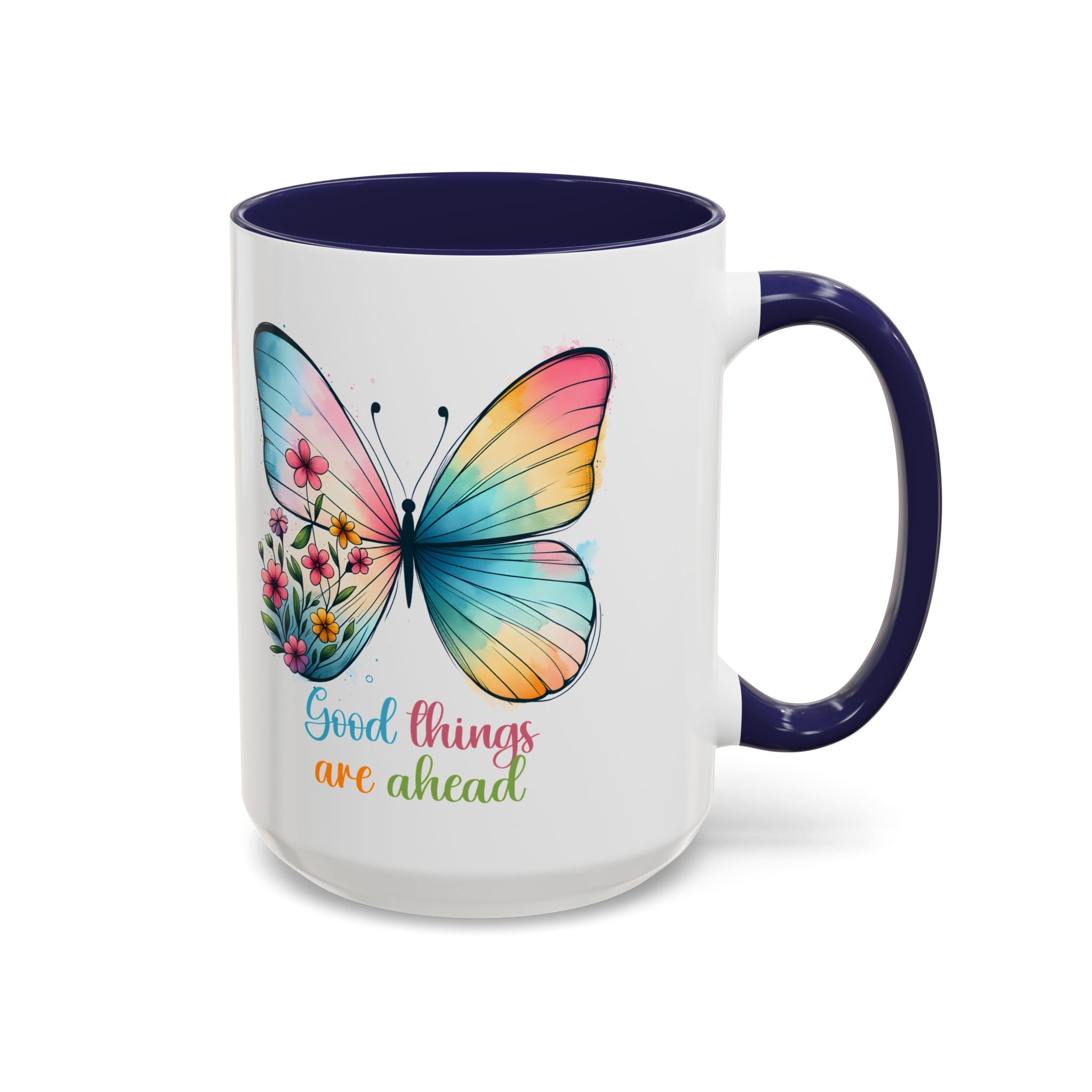 Inspirational Butterfly Coffee Mug positive vibe mental health