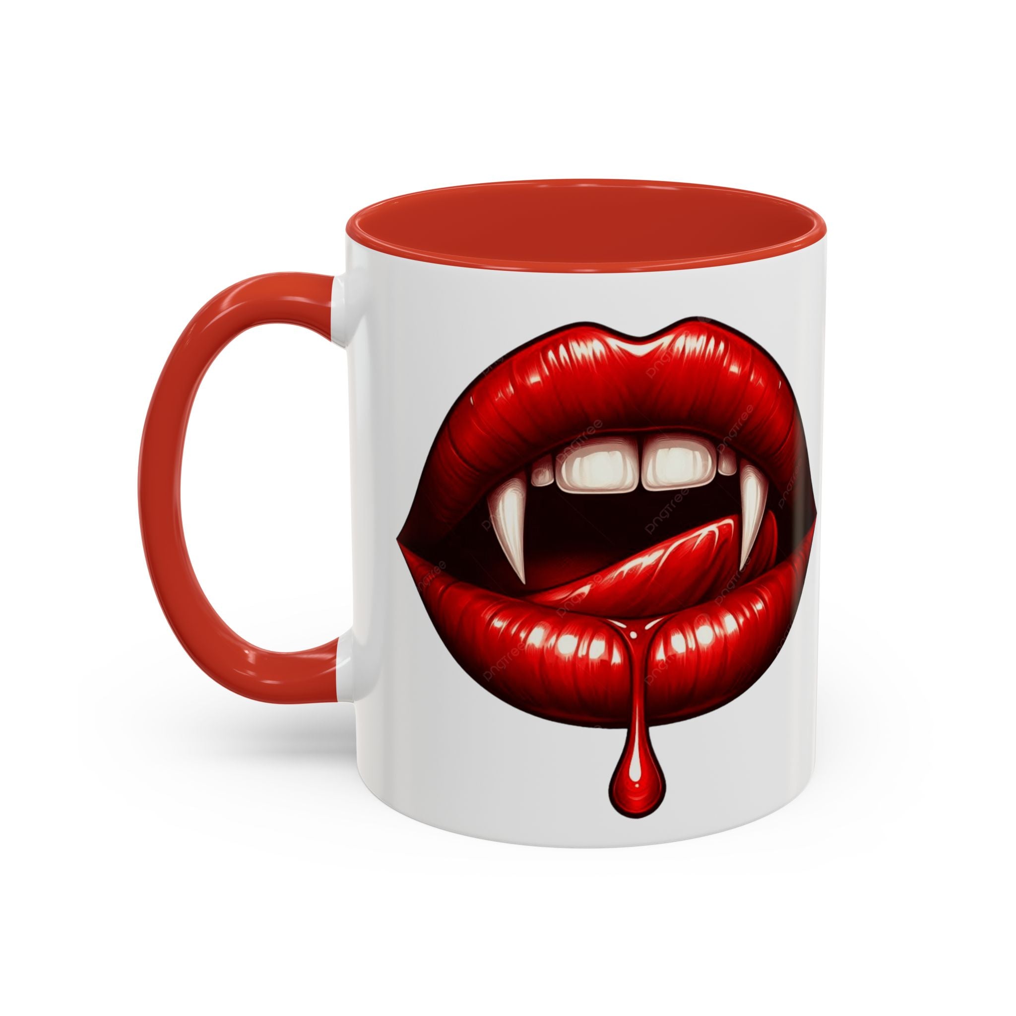 Vampire Kiss Coffee Mug - 11oz & 15oz gothic dripping blood horror art