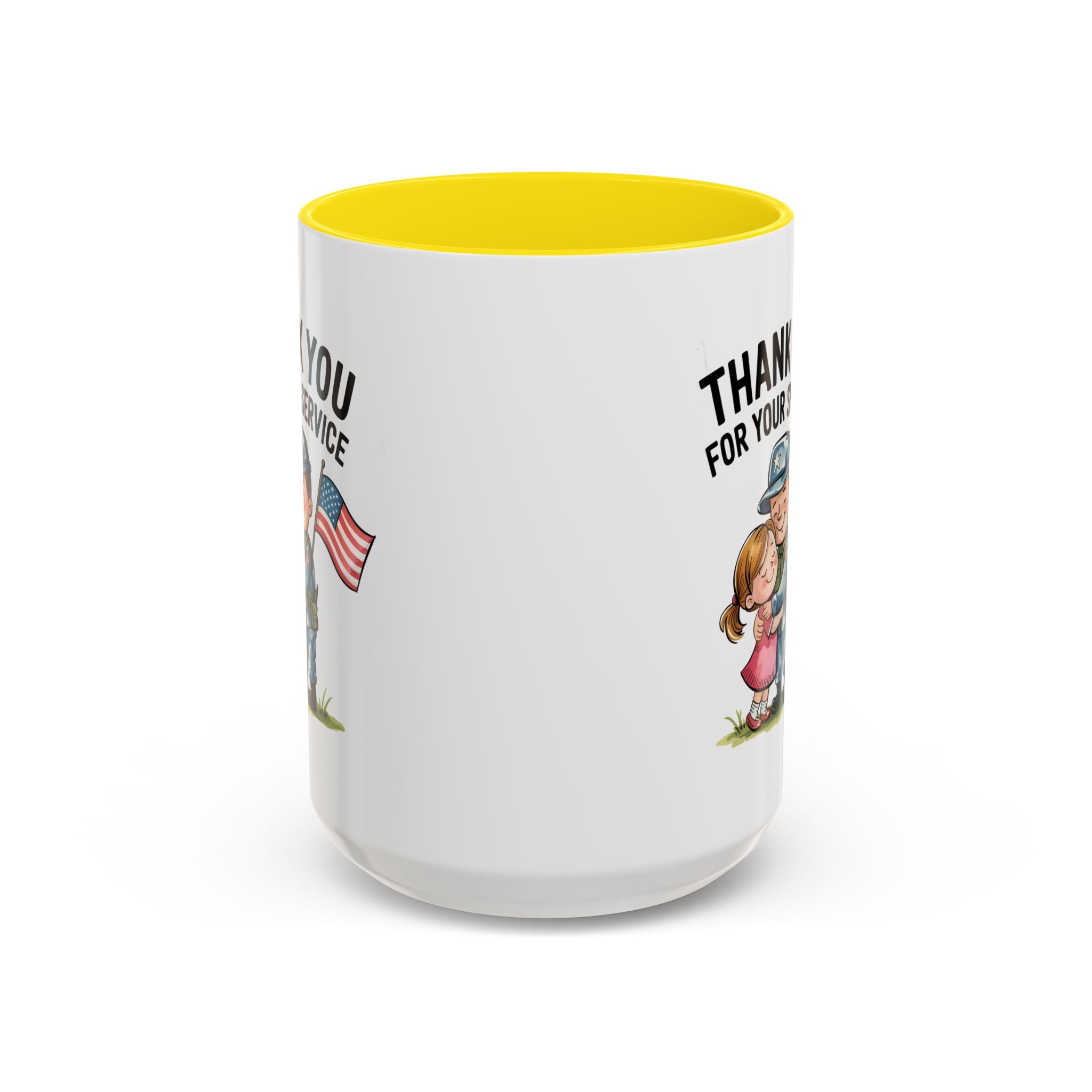 Thank You for Your Service Coffee Mug - 11oz & 15oz Accent Mugs for Veterans Appreciation