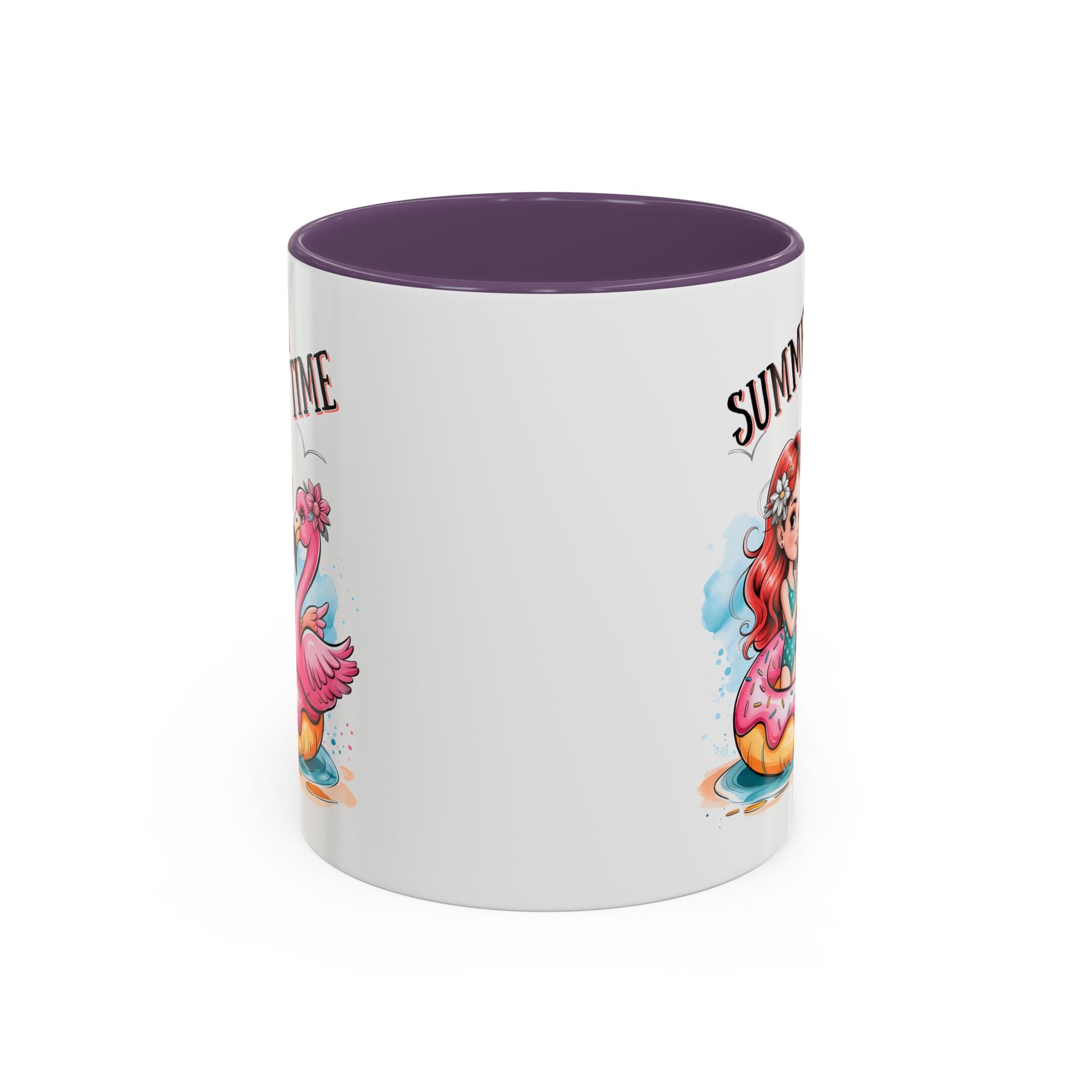 Summer Time Accent Coffee Mug - 11oz & 15oz funny cute girl floating