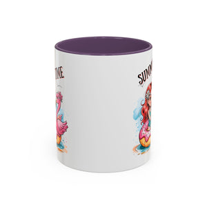 Summer Time Accent Coffee Mug - 11oz & 15oz funny cute girl floating
