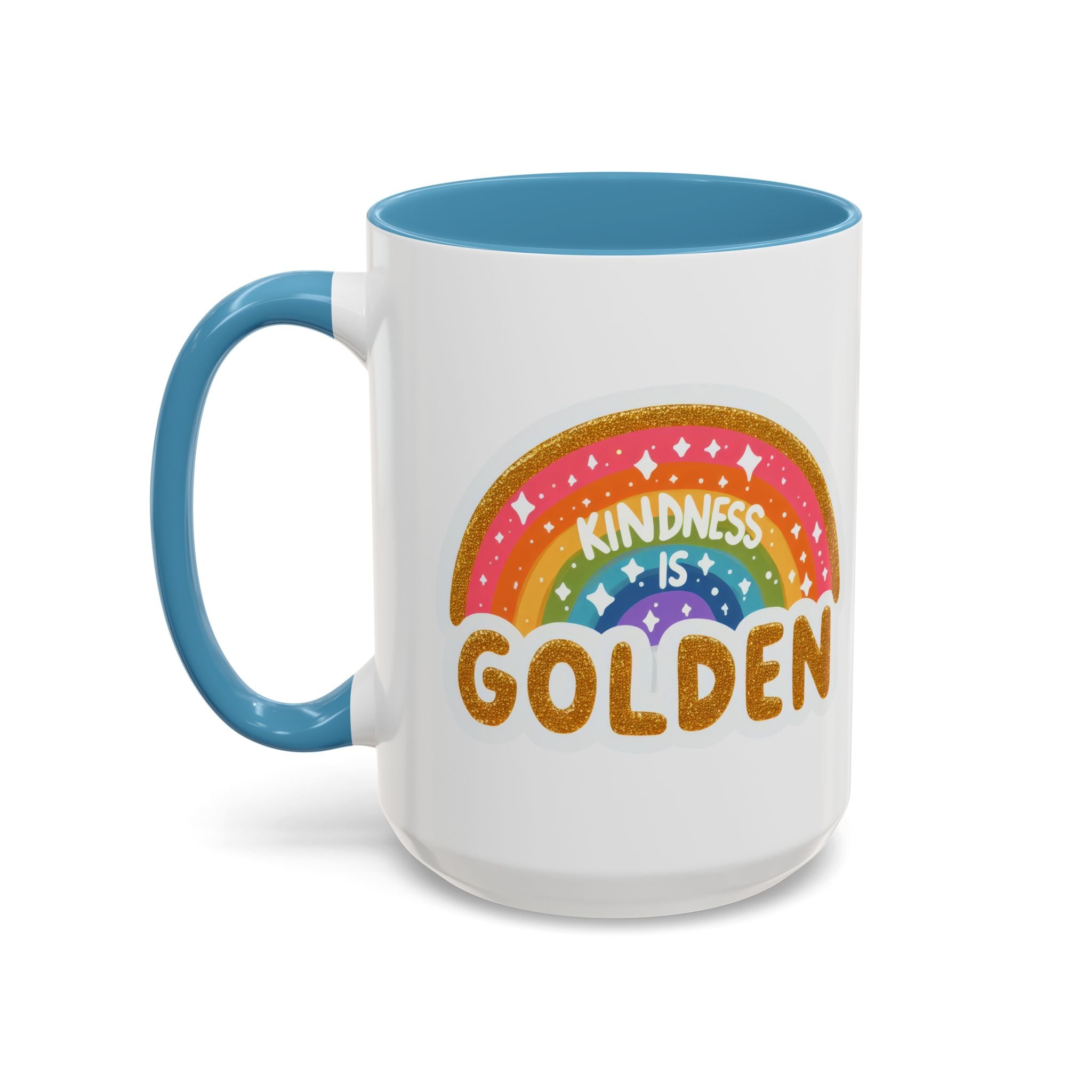 Kindness Is Golden Rainbow Accent Coffee Mug (11/15oz)