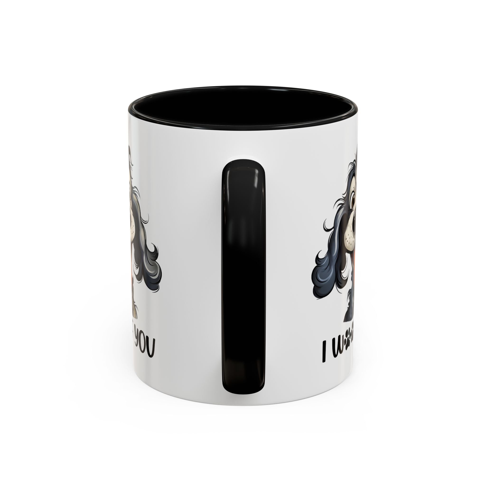 Dog Lover's Accent Coffee Mug - I Woof You, Pet Gift, Animal Lover Cup, Dog Mom Mug, Cute Dog Design, Fun Coffee Cup