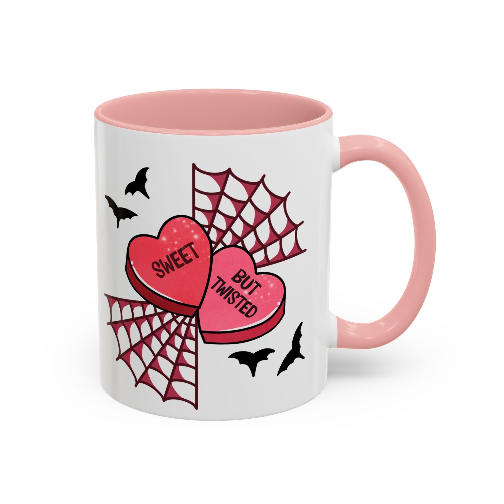 Sweet But Twisted Coffee Mug — Halloween Candy Heart Accent Mug