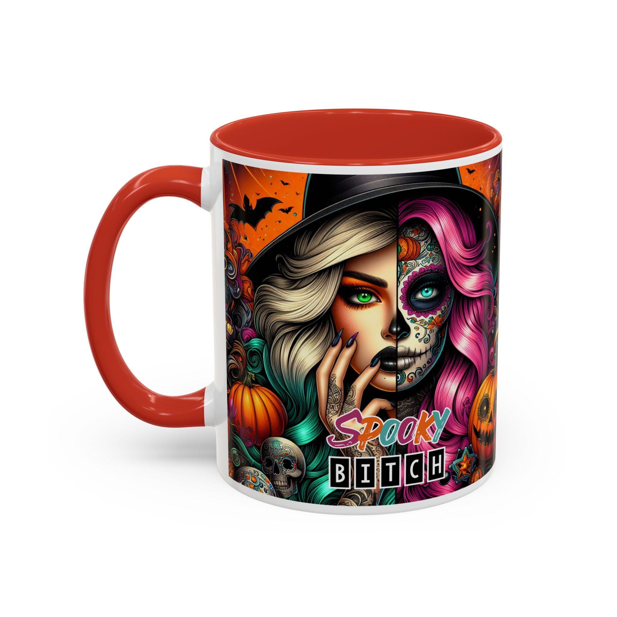 Spooky Bitch Halloween Coffee Mug - 11oz & 15oz | Witchy Vibes for Gifting, Halloween Decor, Fun Coffee Lover Gift, Spooky Season Must-Have